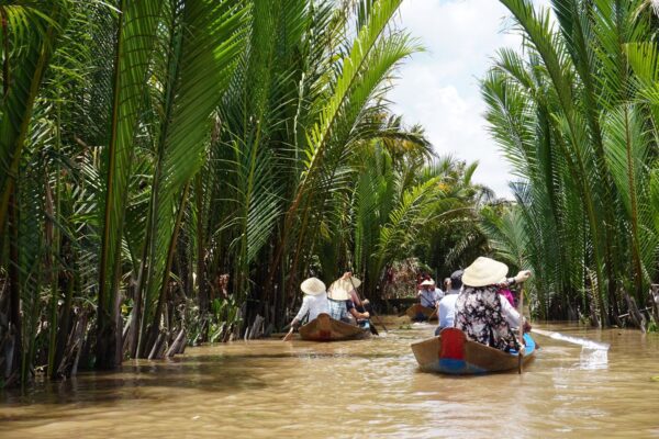 Sampan through canals