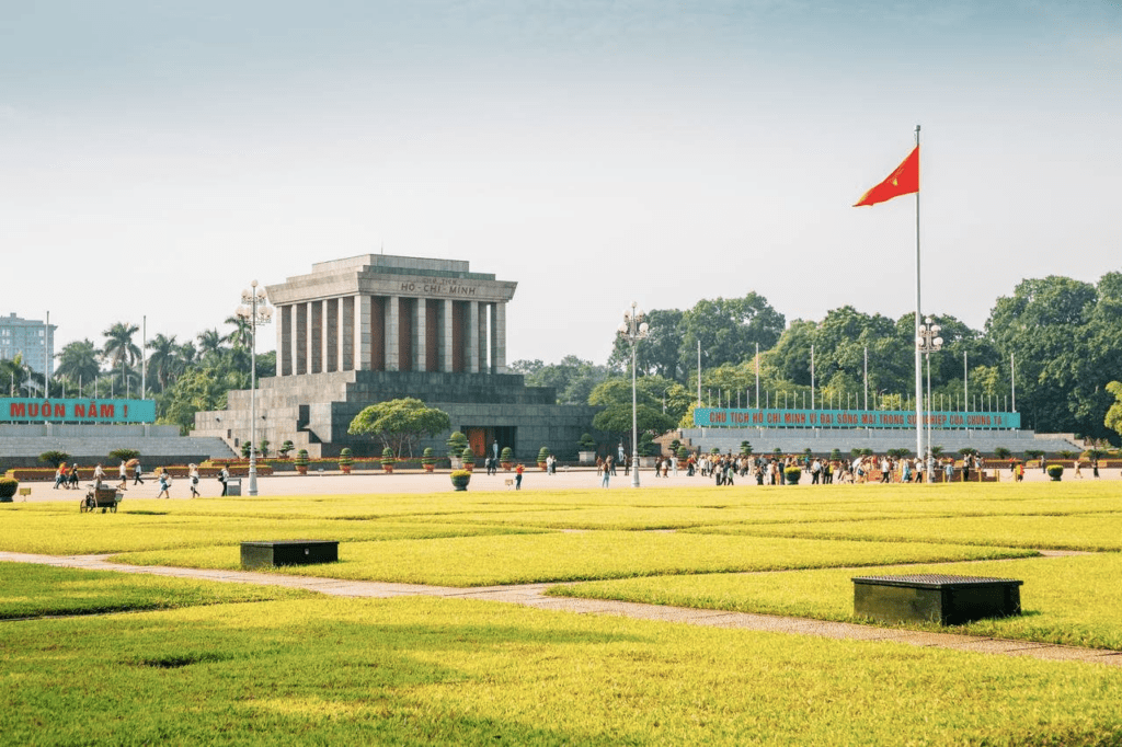 The rising and lowering the national flag ceremony every day