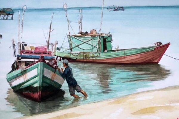 Vietnamese fishing boats