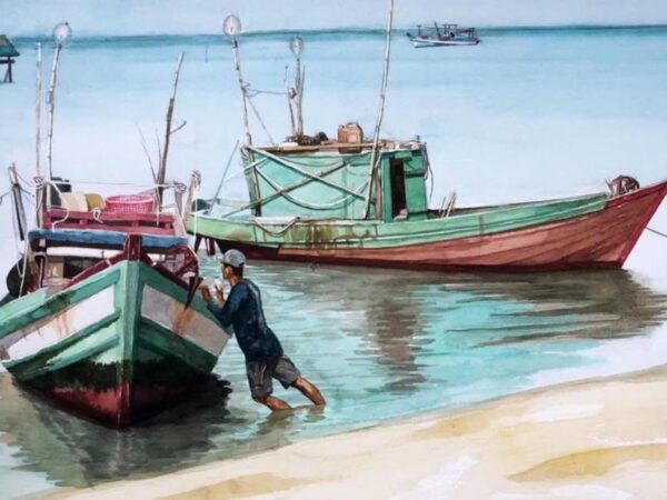 Vietnamese fishing boats